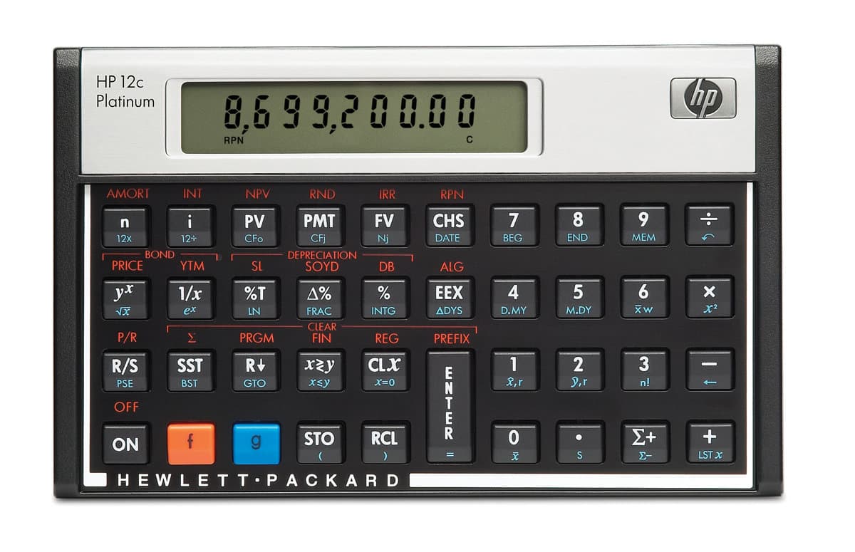 HP 12c Platinum calculator